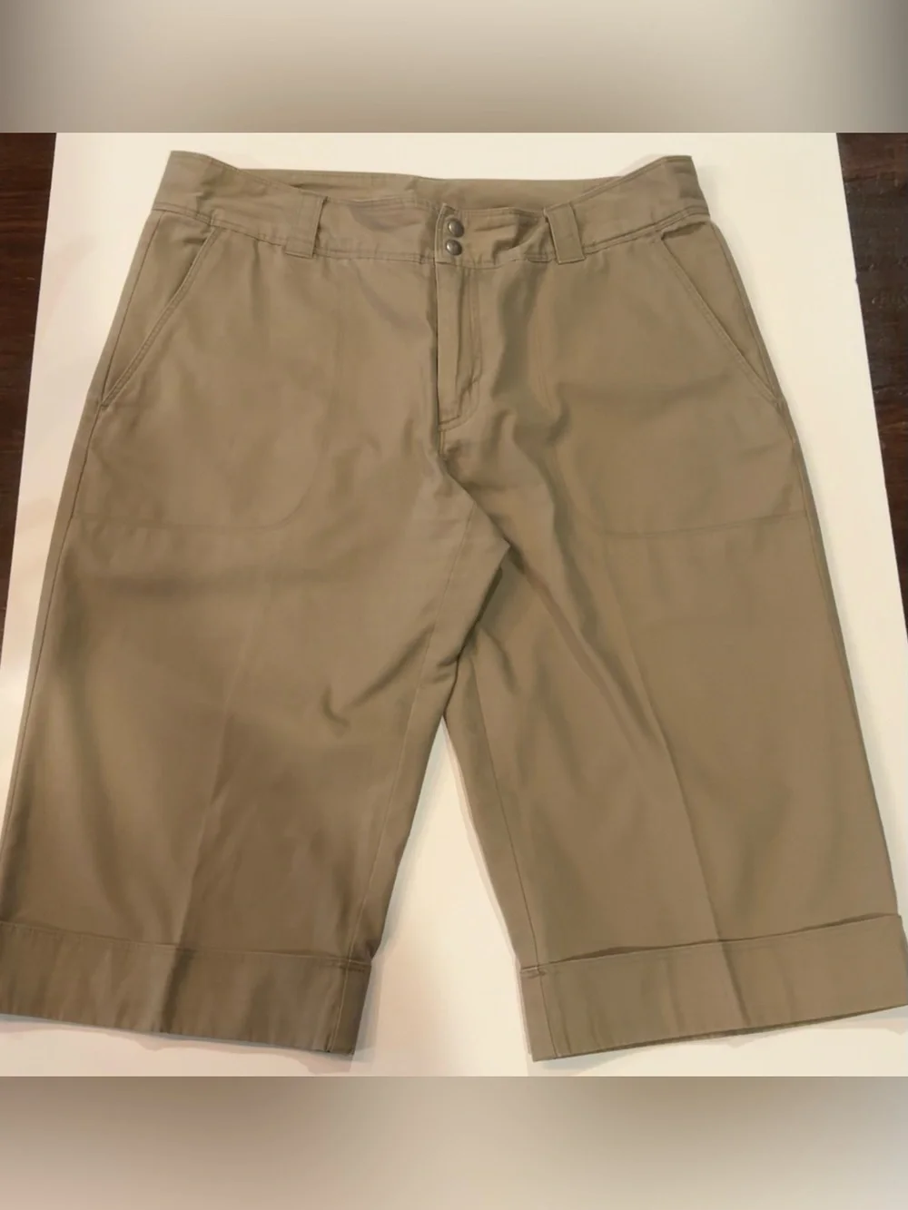 Patagonia Khaki Organic Cotton Utility Bermuda Shorts Size 8
